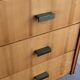 Secretary in Sycamore with Bronze Handles, French Work