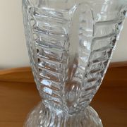 Chiseled glass vase