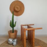 Square bamboo coffee table 70s - vintage