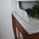 Louis XV-style toilet table in walnut and marble