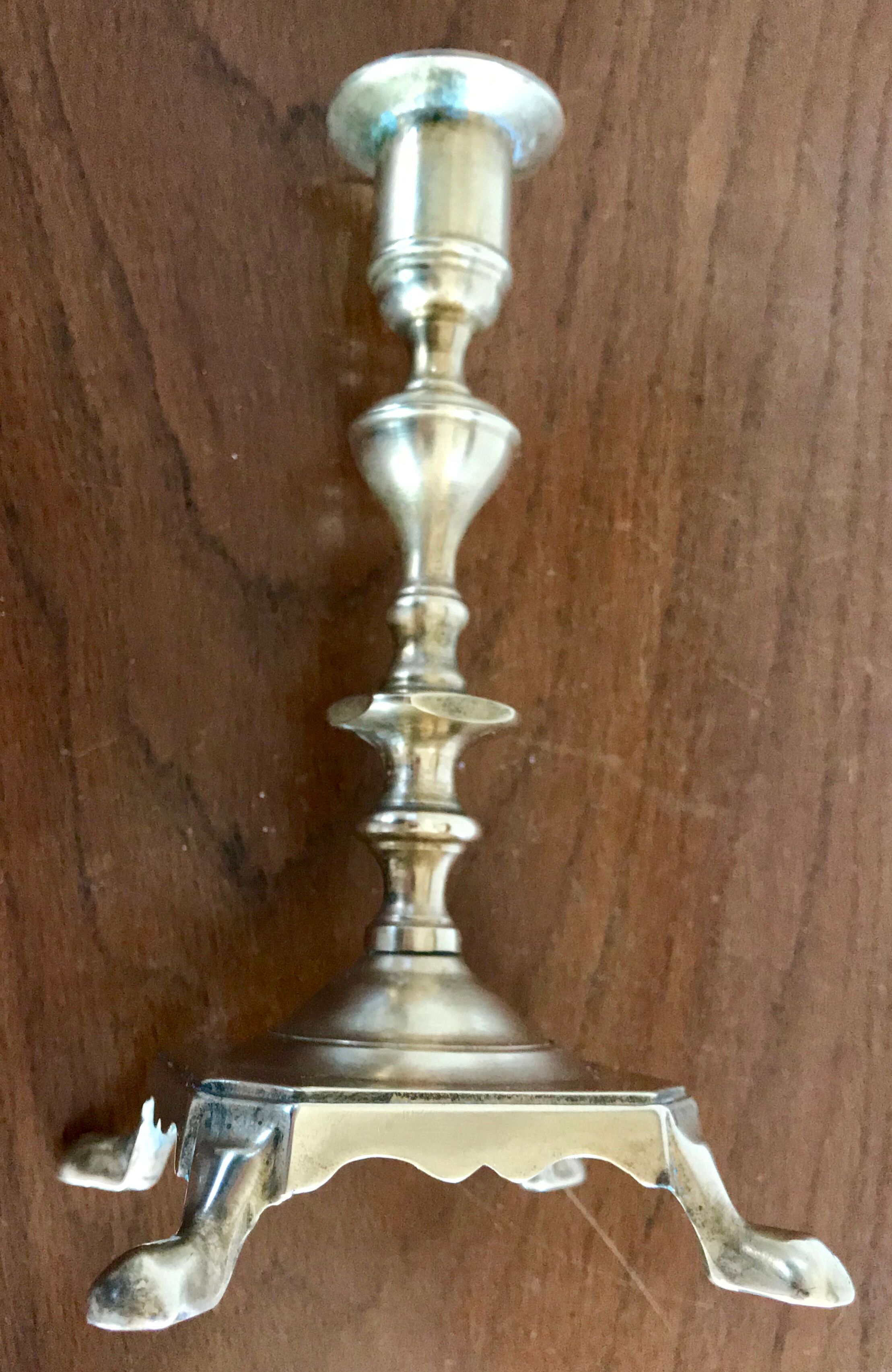Pair of brass candlesticks