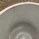 Large white glazed terracotta pot