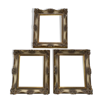 3 frames gilded wood