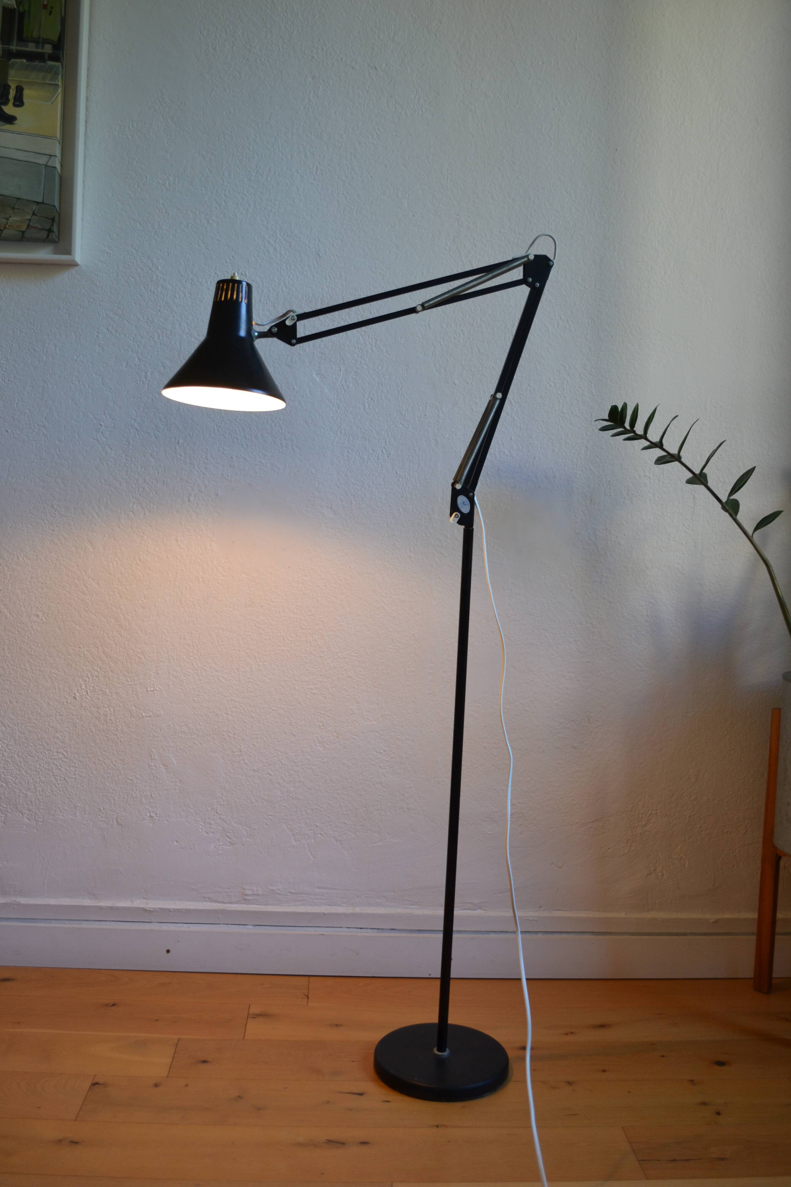 Lampadaire liseuse articulée France 1980