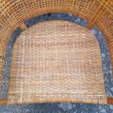 2 vintage cane rattan armchairs