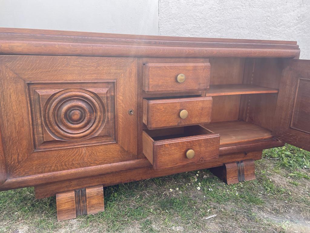 Art deco solid oak sideboard 1940