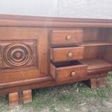 Art deco solid oak sideboard 1940