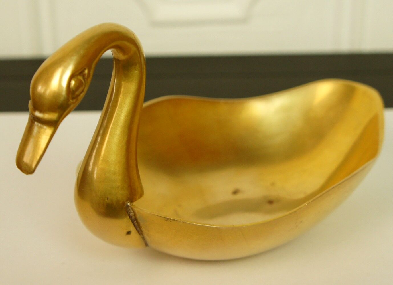 Brass swan catchall