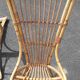 Paire de chaises et table rotin osier vintage XXème