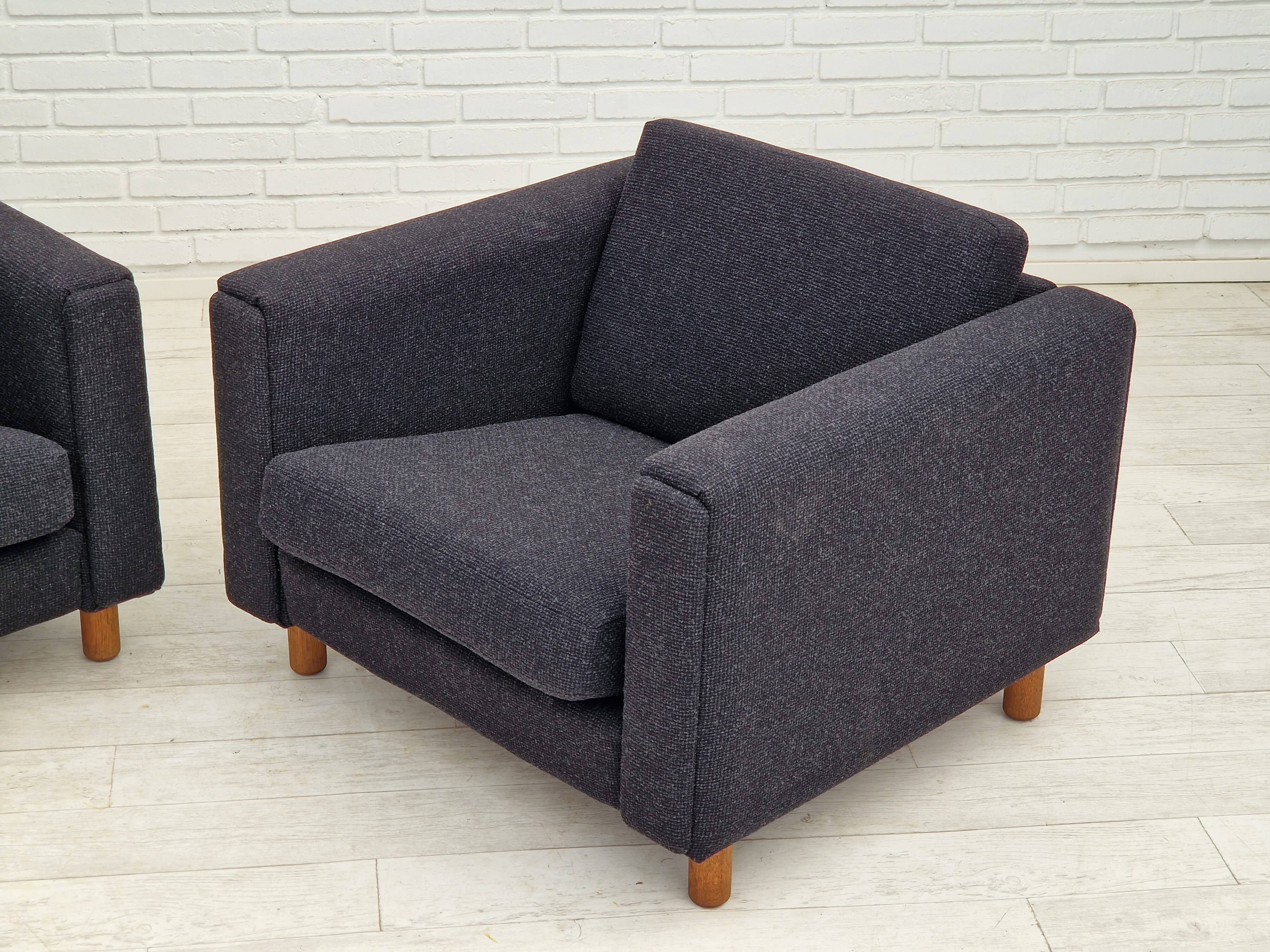 1970s, Danish design by H.J. Wegner, reupholstered armchair, model GE300.