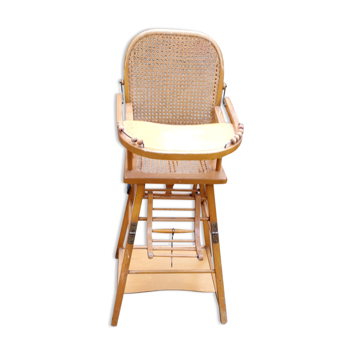 High canine chair convertible into wood