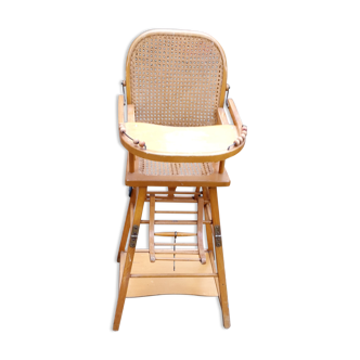 High canine chair convertible into wood