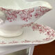 Old sauce pot with tray Garland of roses Gien