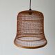 Unique Danish hanging lamp in the shape of a wooden cage, 1960s, Denmark.