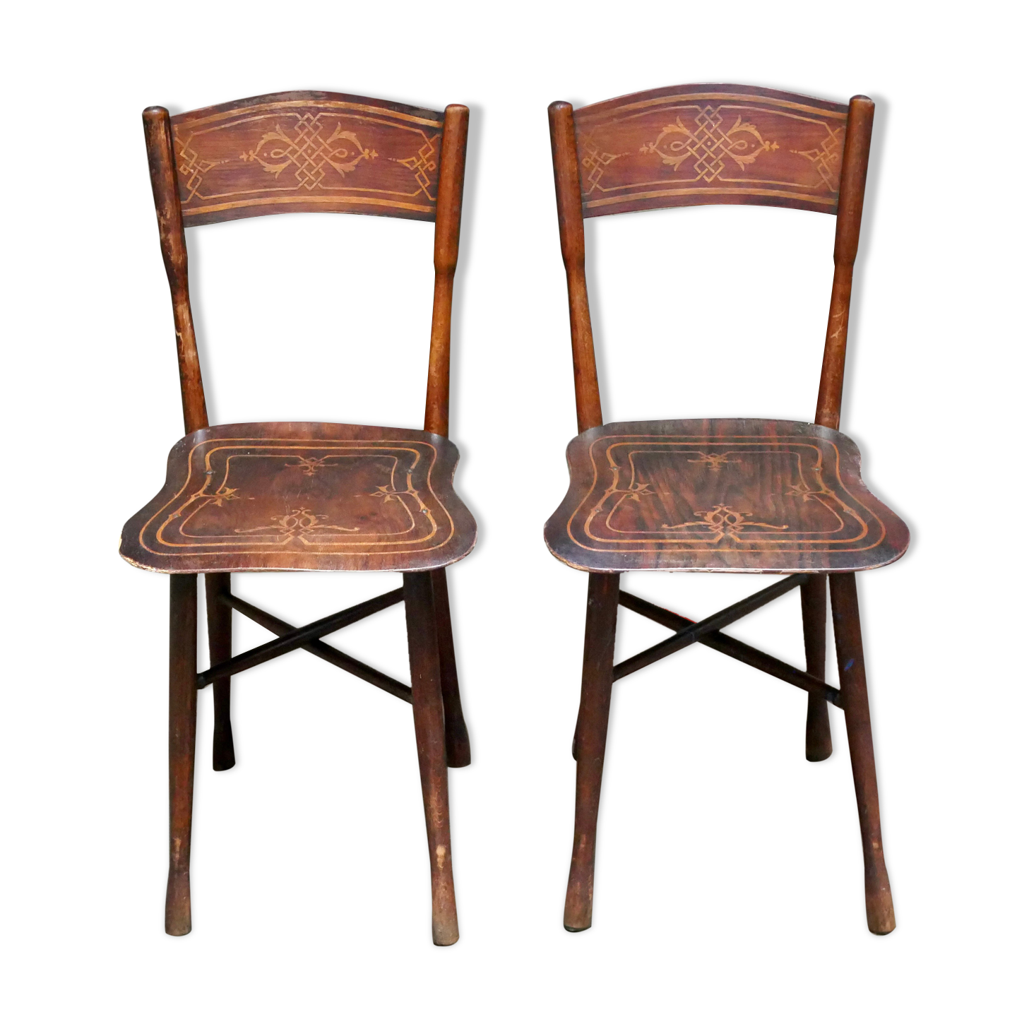 Pair of art nouveau chairs j&j kohn