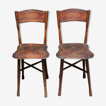 Paire de chaises art nouveau j&j kohn