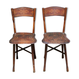 Pair of art nouveau chairs j&j kohn