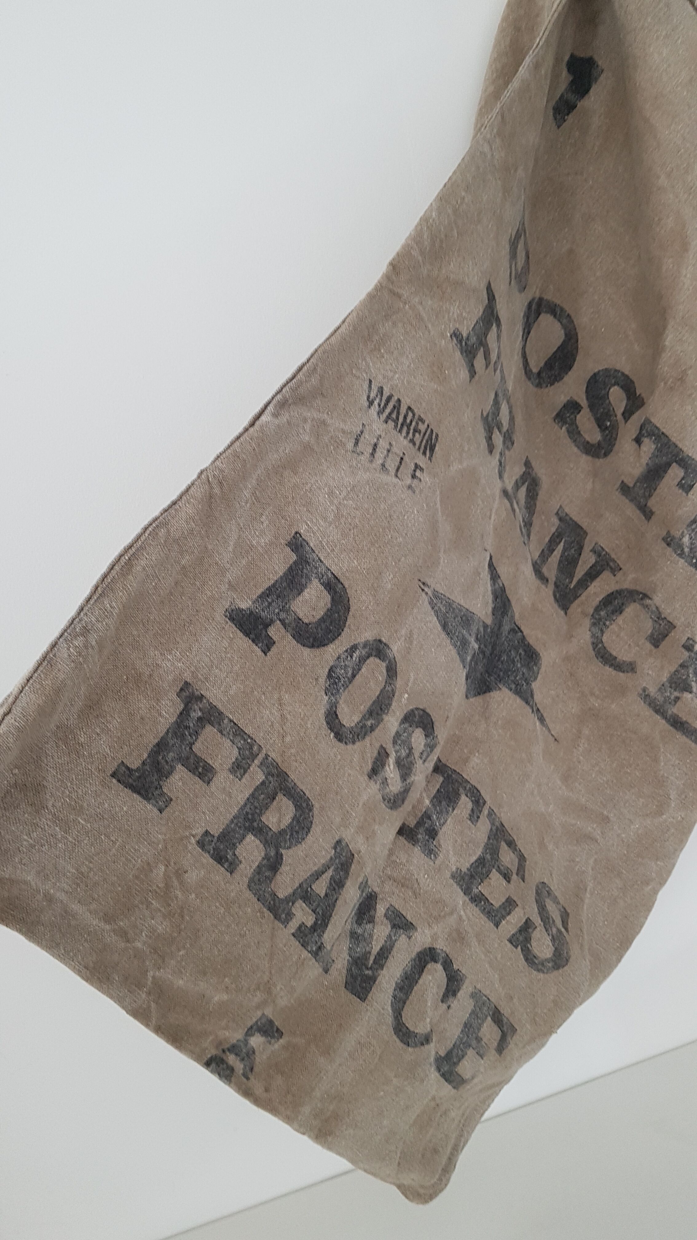 Old cotton postbag
