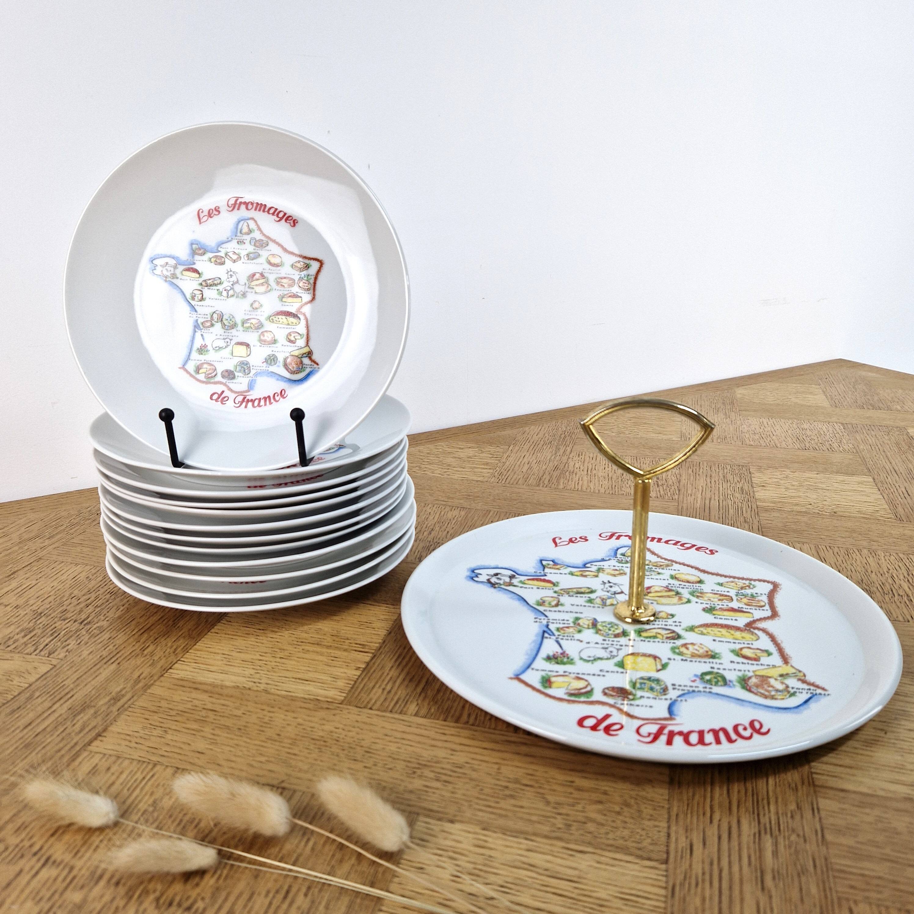 Cheese service Euro Porcelain - vintage plates and platter