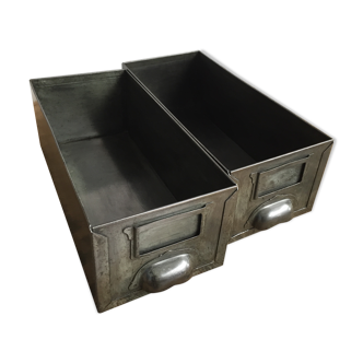 Pair of industrial drawers