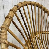 Pair of vintage rattan armchairs