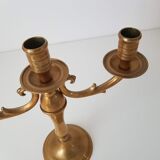 Candlestick old brass 3 branches