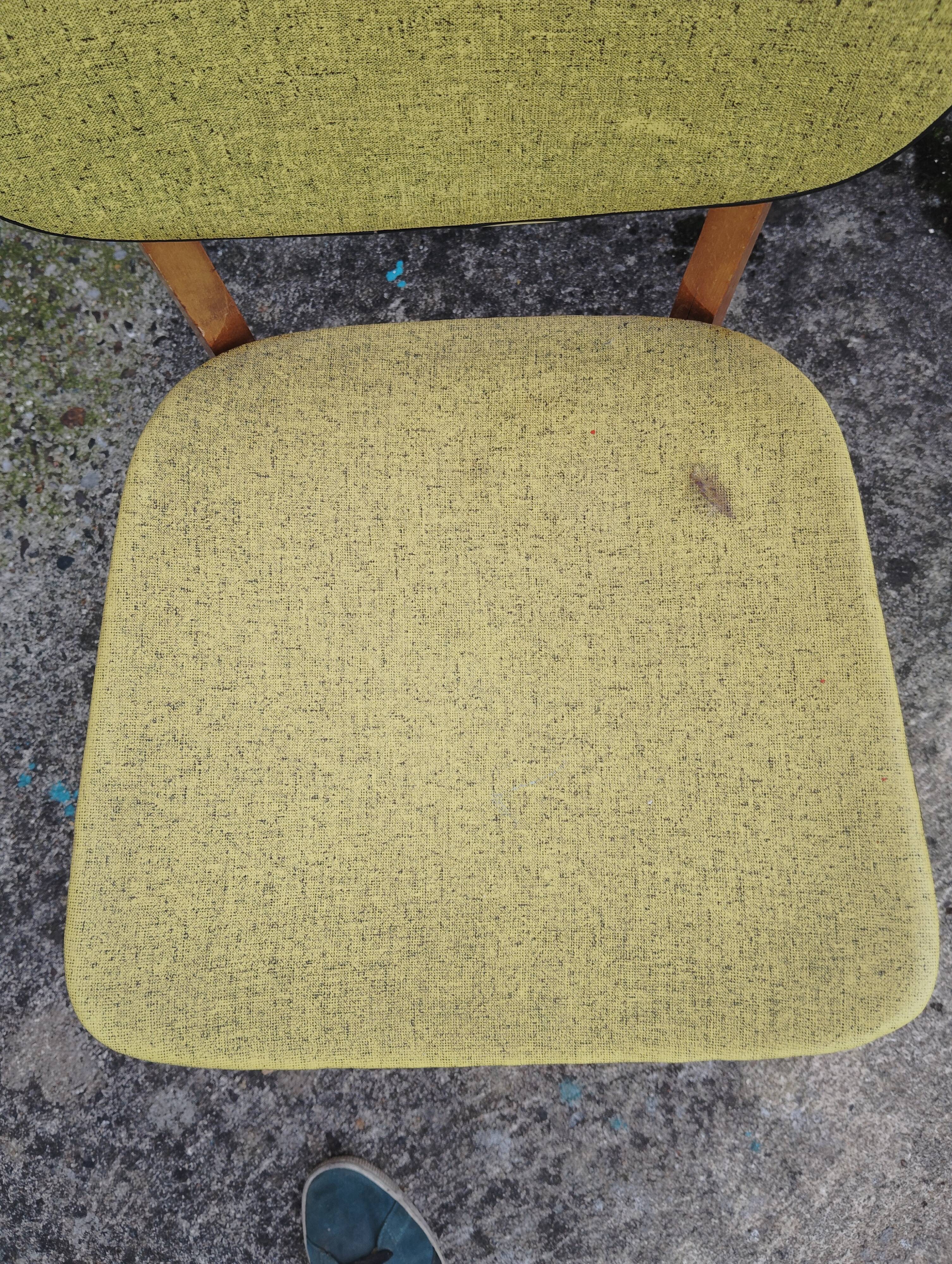 Pair of vintage apple green chairs from the 1950s