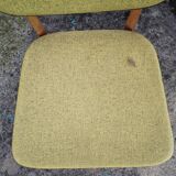 Pair of vintage apple green chairs from the 1950s