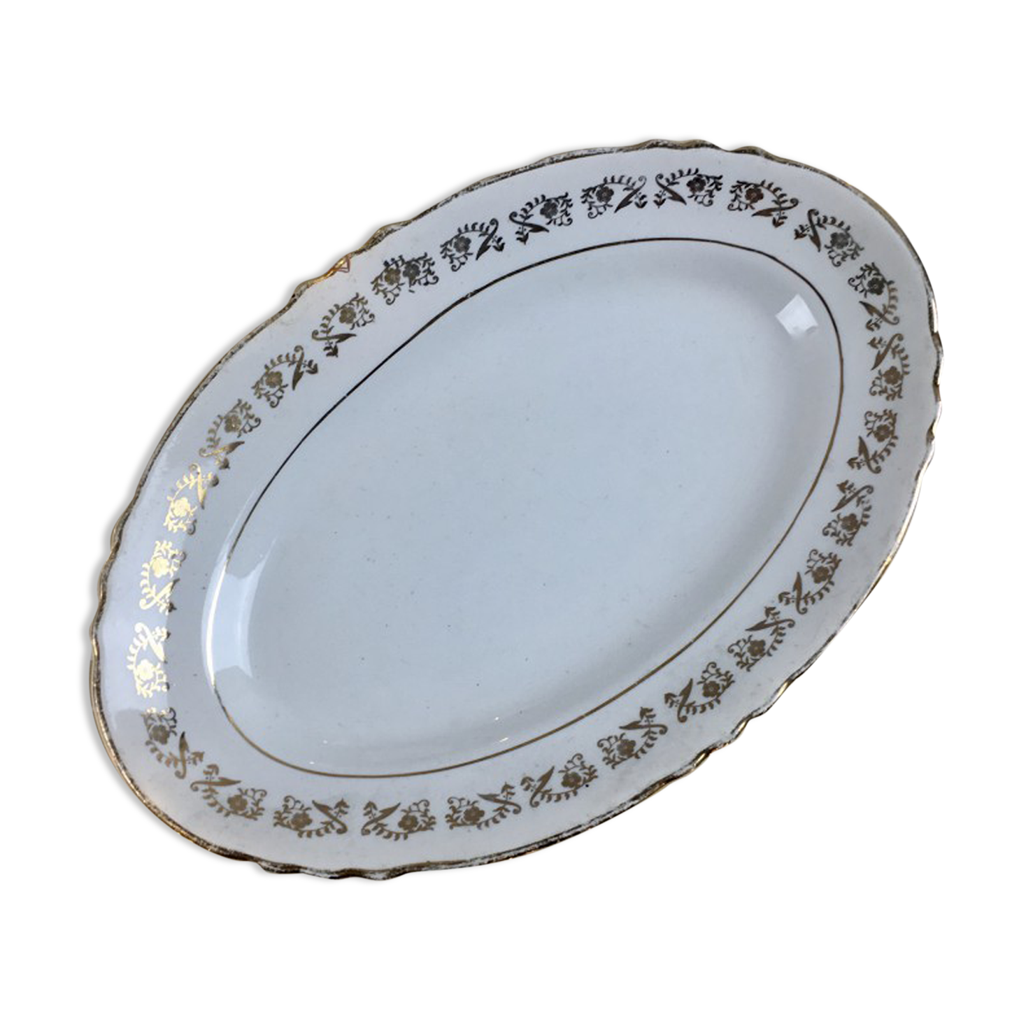 Old Moulin des Loups earthenware dish