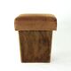 Tabouret vintage en velours marron, Tchécoslovaquie 1960