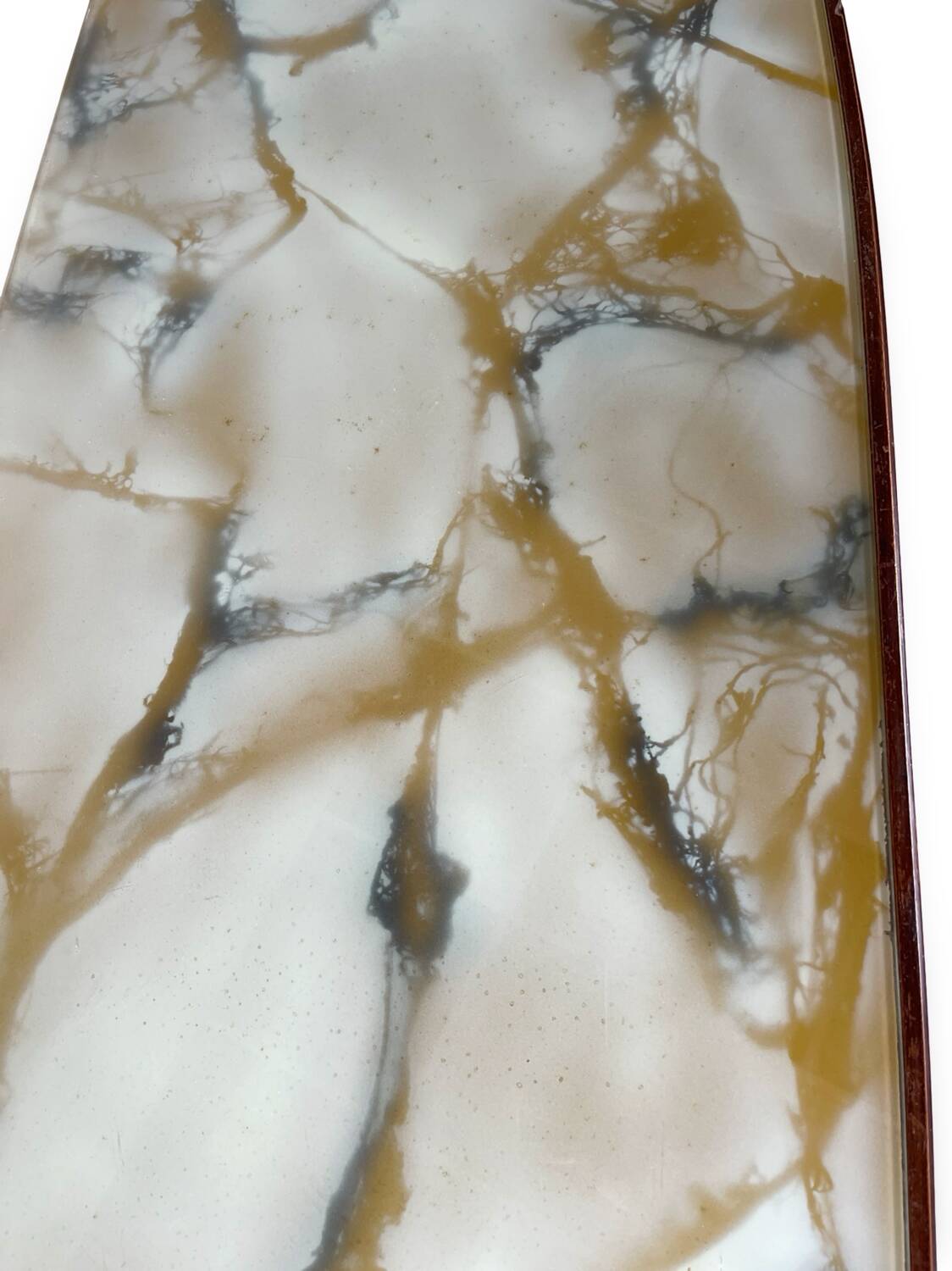 Commode en placage de palissandre avec plateau en onyx vert