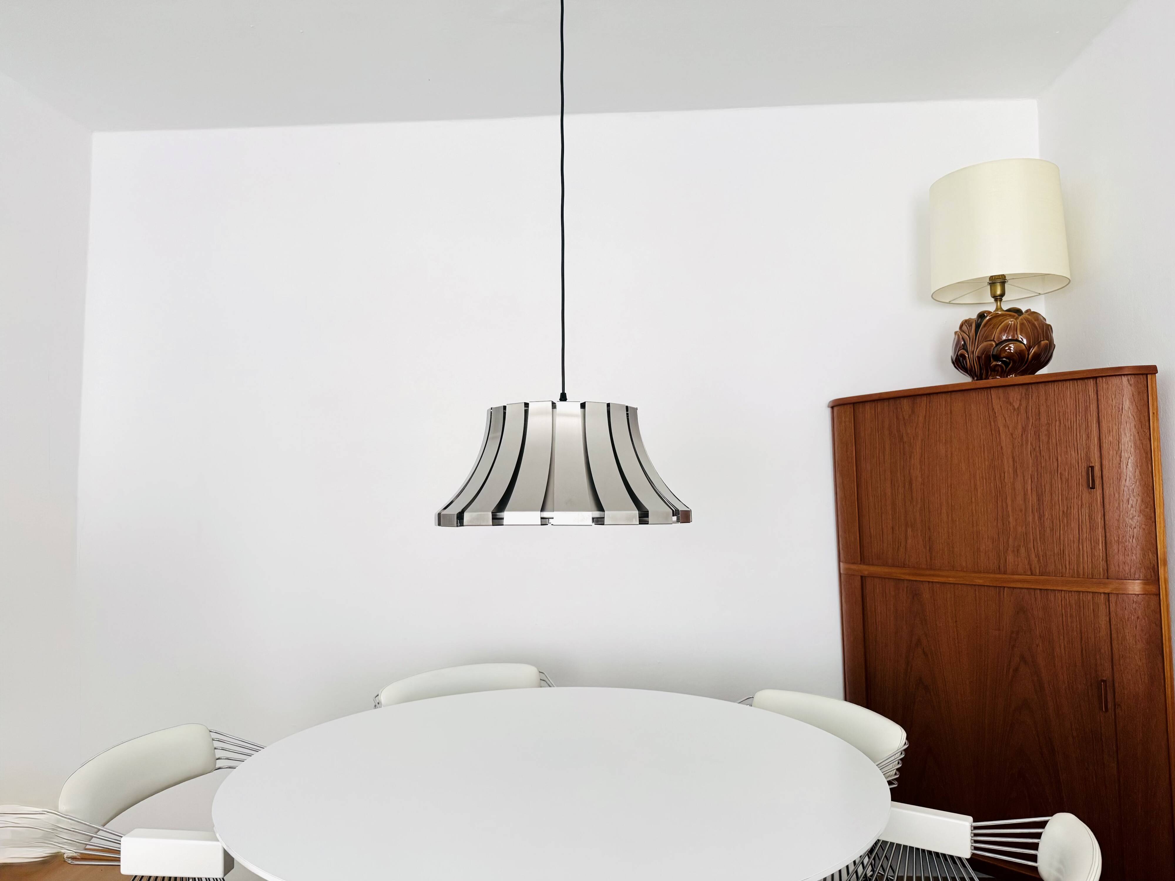 Metal Pendant Lamp by Elio Martinelli for Martinelli Luce