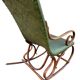 Set de 2 rocking-chairs style thonet en skaï vert
