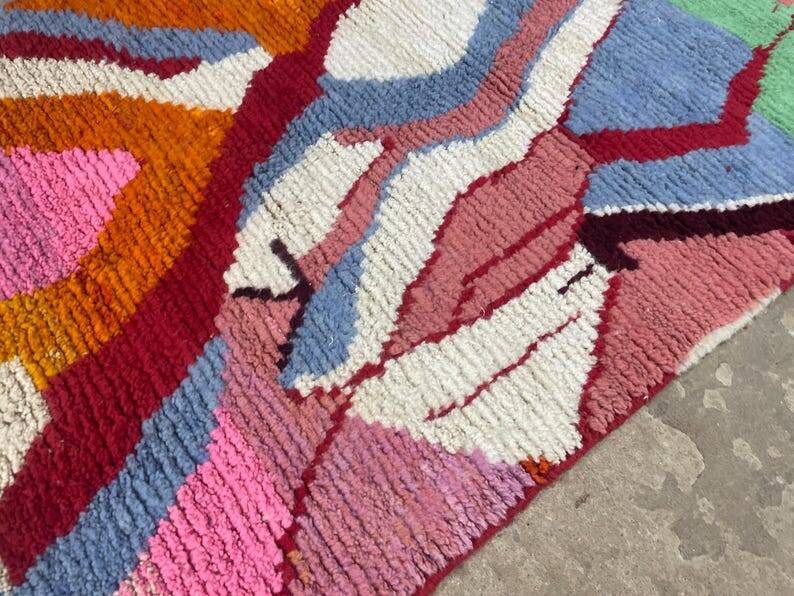 Wool Beni Ourain Rug,custom moroccan rug 150/250cm