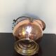 Ancient pink copper pot cover and porcelain handle