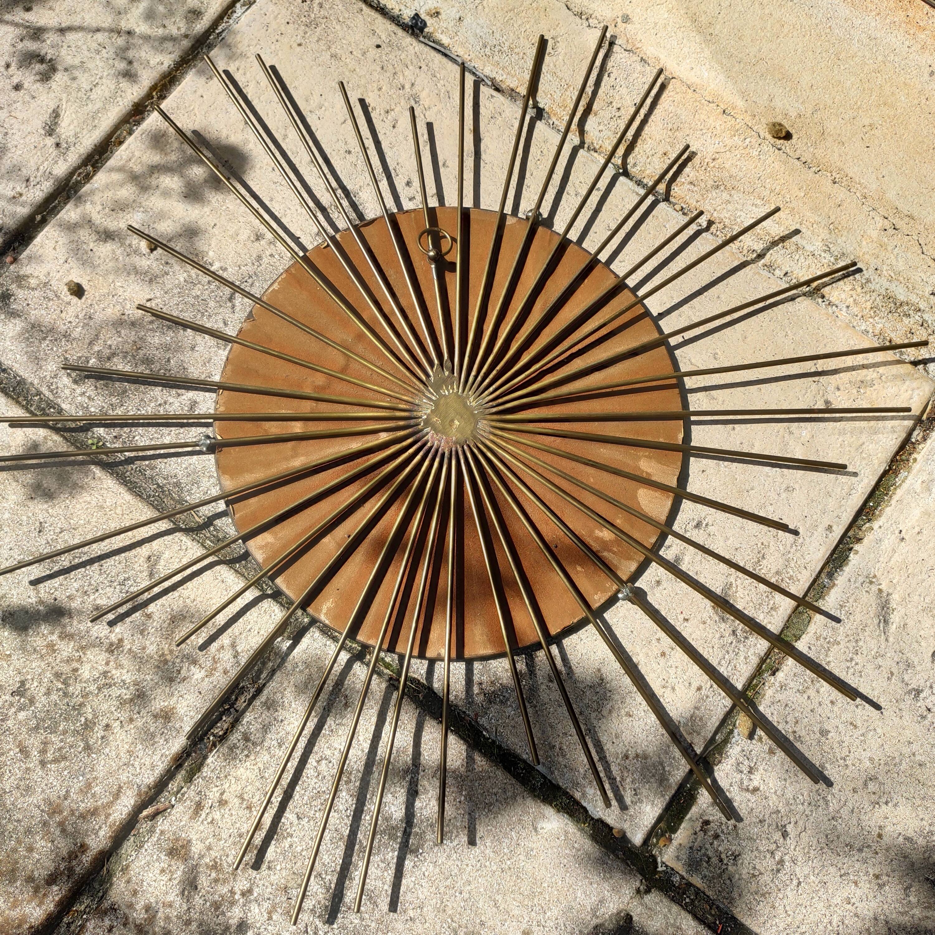 Mirror brass sun 67cm