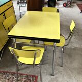 table + 4 chairs formica vintage 1960