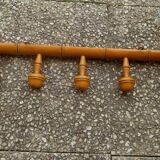 5-stud wooden wall hook, vintage