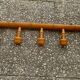5-stud wooden wall hook, vintage