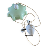 Suspension opaline vert d'eau