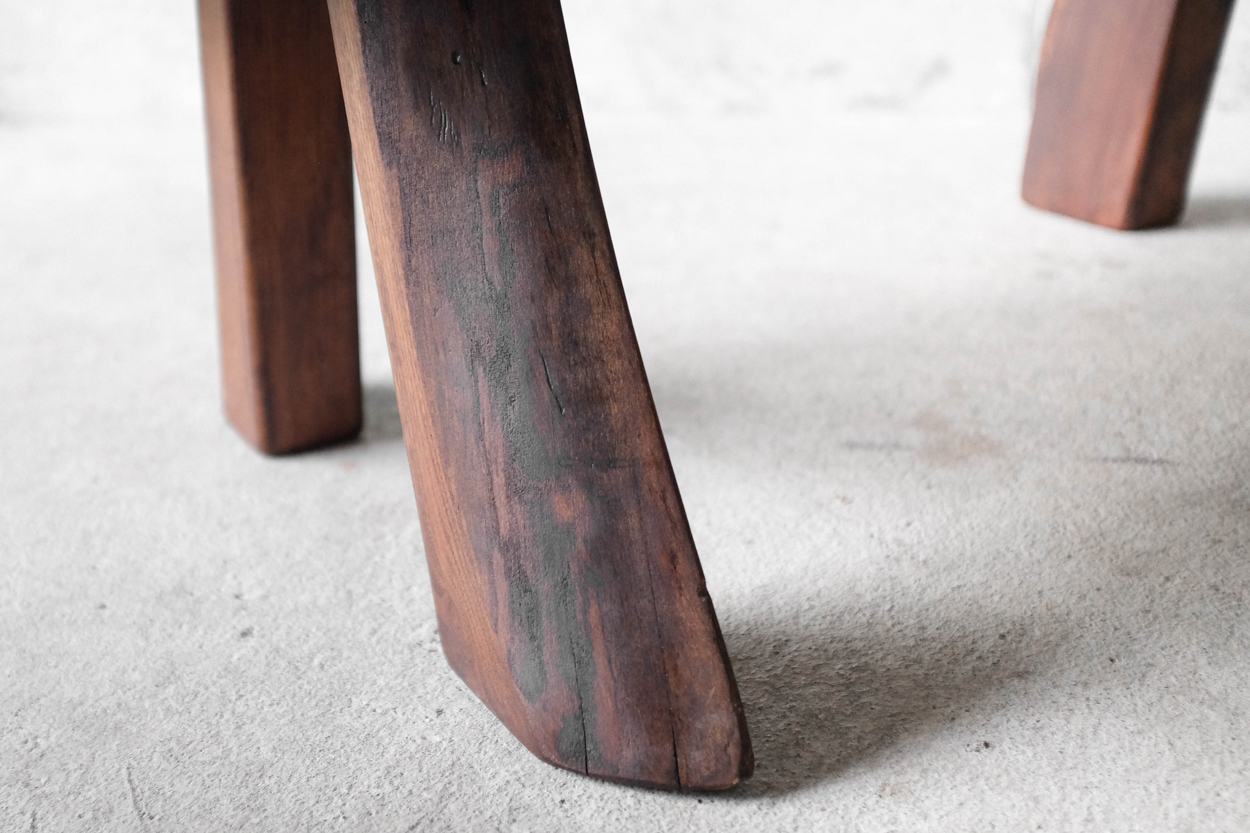 Free form coffee table in solid Elm-1970