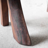 Free form coffee table in solid Elm-1970