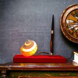Desk pen set with sea shell lamp