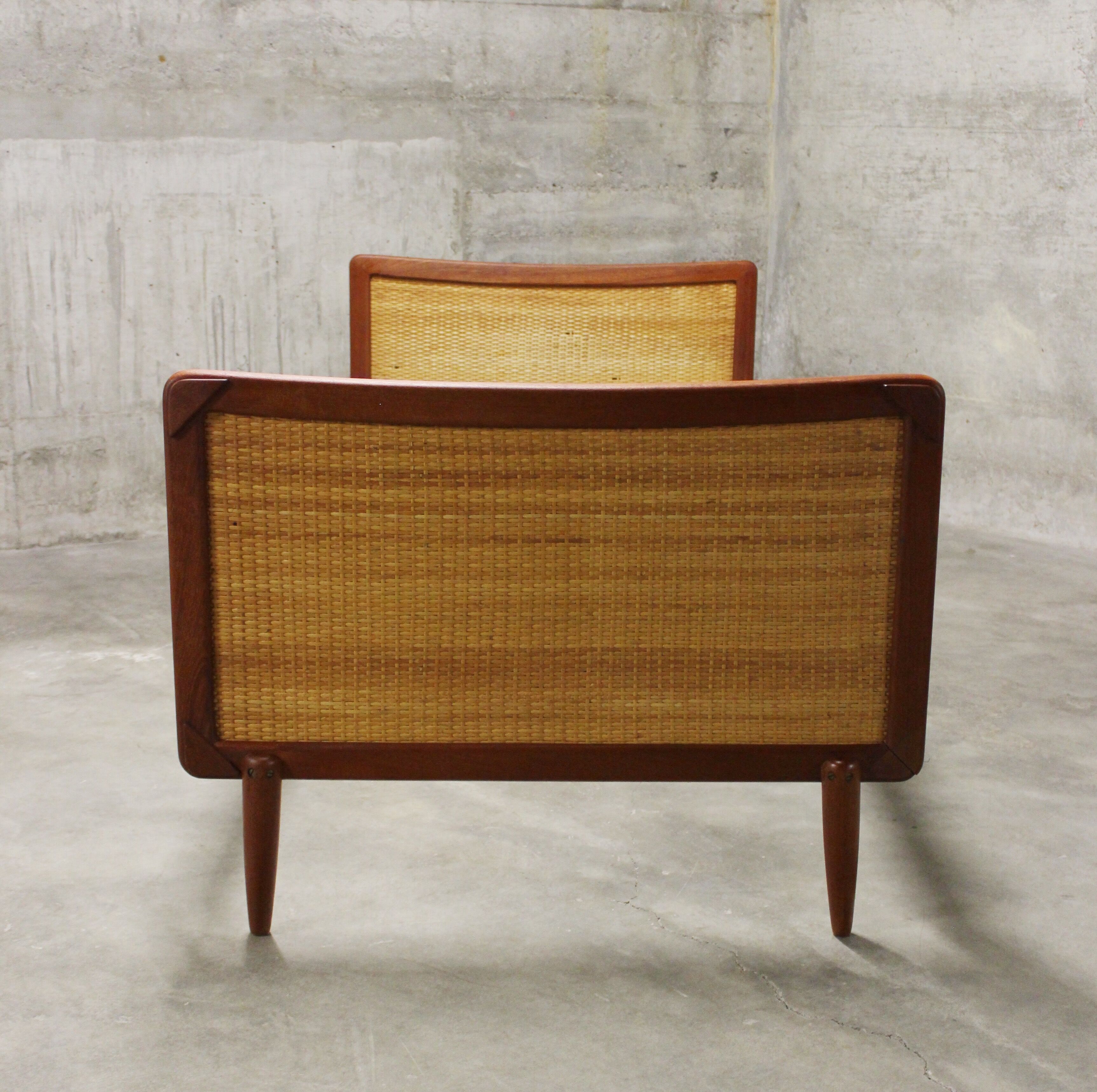 Mid-Century Single Teak Bed, 1960s
