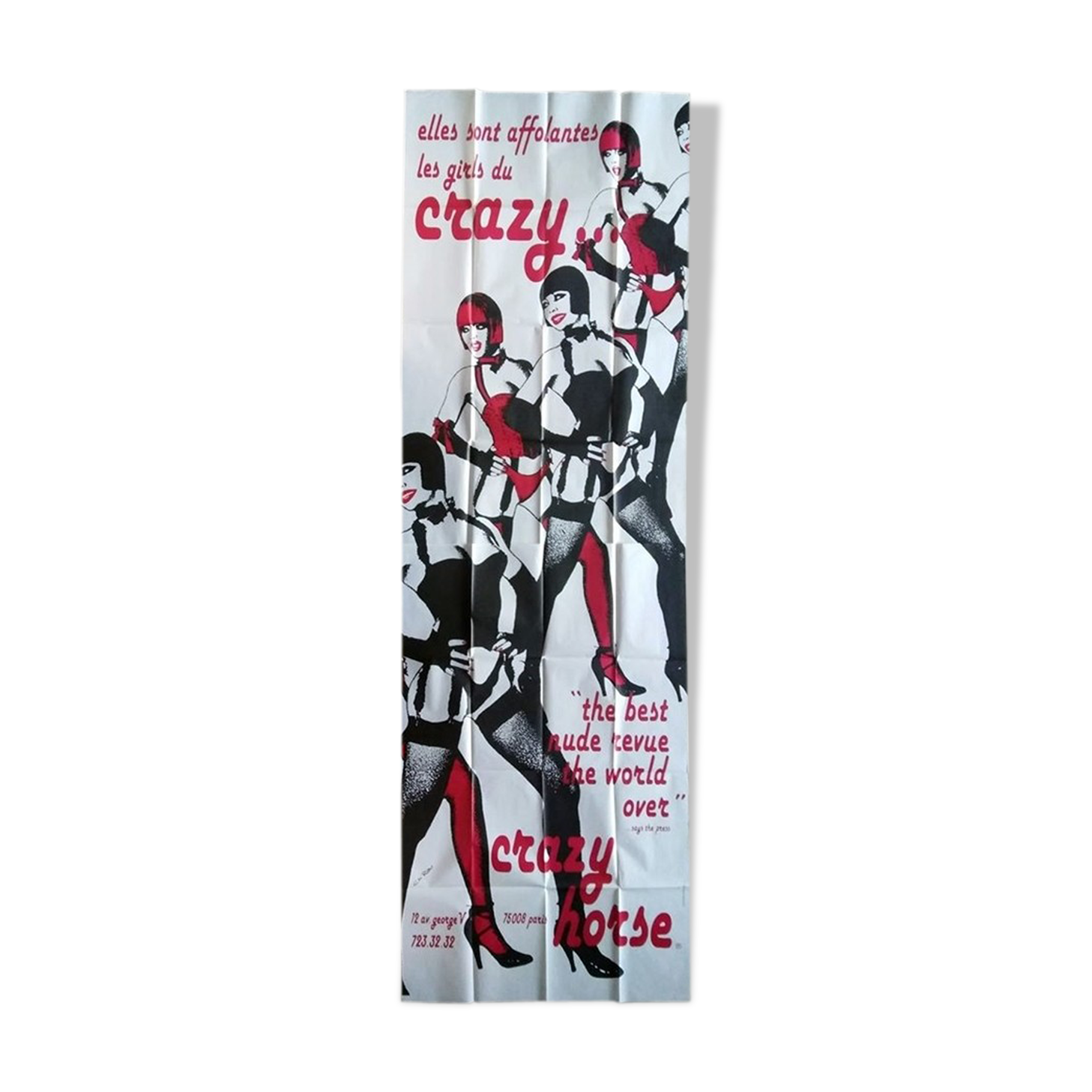 Poster Crazy Horse Paris 98x310 cm