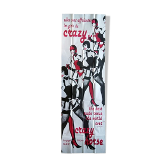 Poster Crazy Horse Paris 98x310 cm