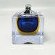 Briquet de table bleu des années 1960 en verre de murano sommerso par flavio poli pour seguso
