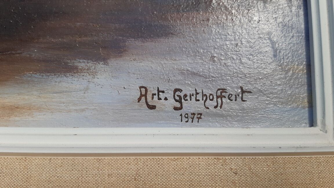 Oil on canvas by Arthur Gerthoffert 1977