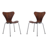Paire de chaises 'Series 7' en palissandre par Arne Jacobsen pour Fritz Hansen, 1955