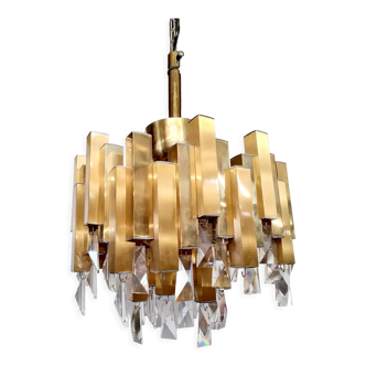 Vintage brass chandelier lamp Lumica 'pure luxury'